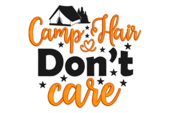Camping Life Embroidery Design