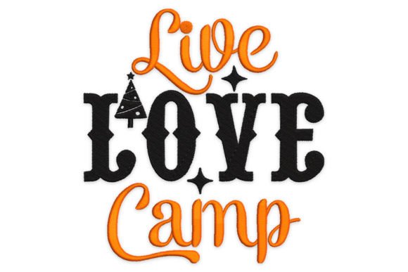Camping Quote Embroidery Design