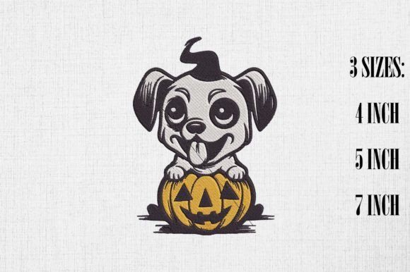 Cute Dog with Pumpkin