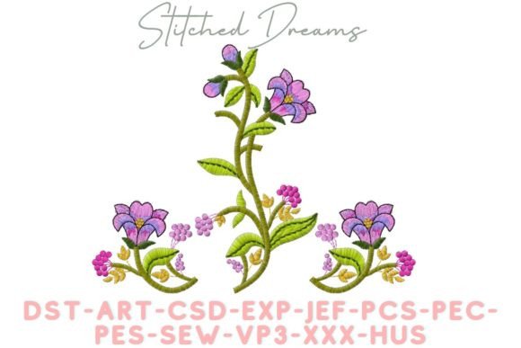 Dancer Flower Embroidery Design
