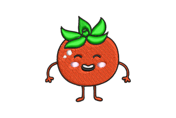 Funny Tomato Embroidery Design