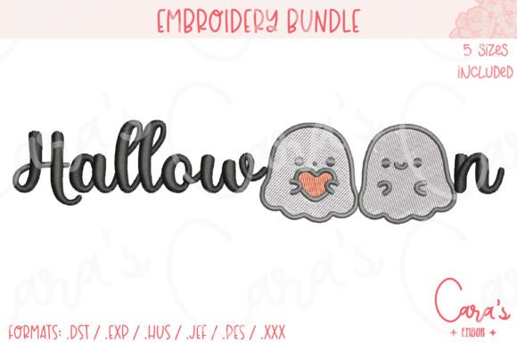 Halloween Cute Ghost Embroidery