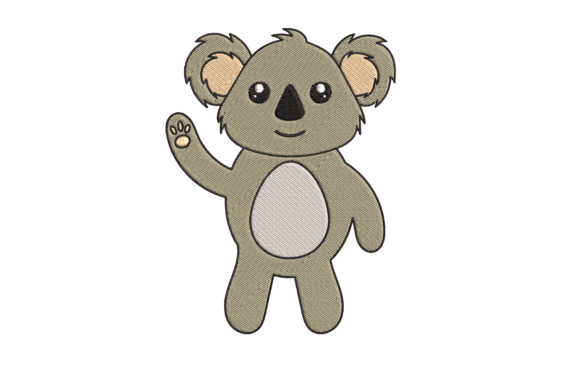 Koala Waving Embroidery