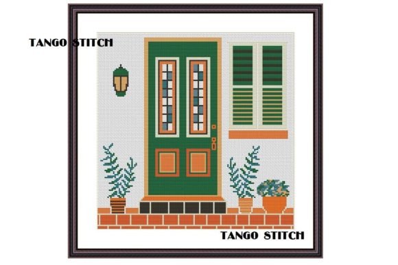 Modern Country House Cross Stitch Art