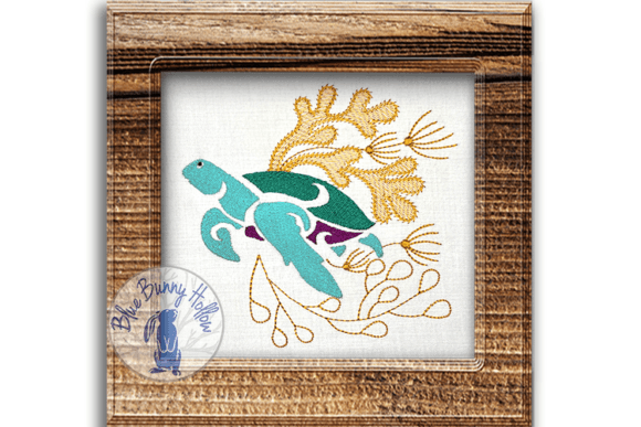 Sea Turtle 6 Embroidery Design